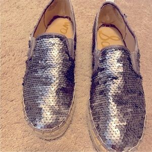 Sam Edelman Sequin Espadrille slides. Sz 7.5
